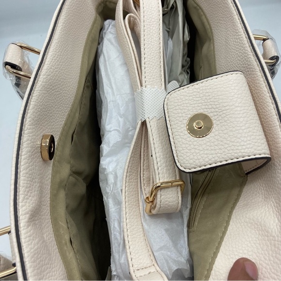 Jones New York Signature Alyssa Satchel Tan Crossbody Shoulder Bag - Picture 3 of 6